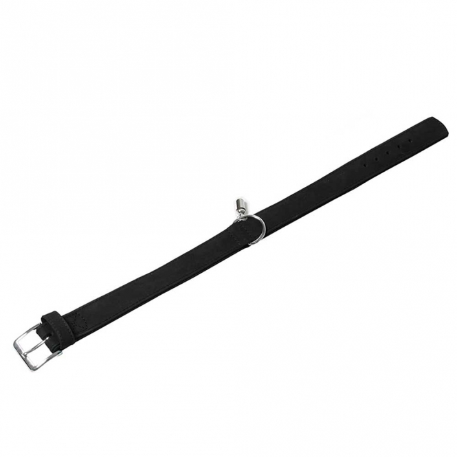 Karlie Halsband Buffalo aus Kalbsleder - Schwarz 55 cm/30 mm