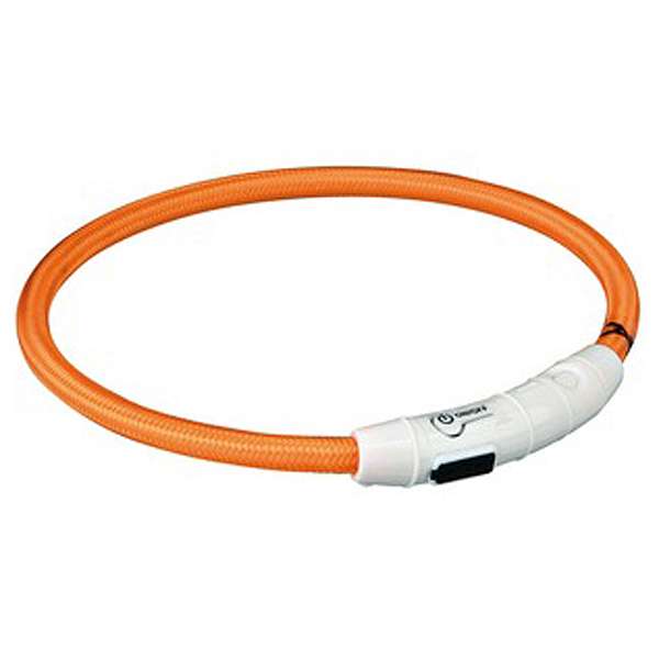 Trixie Flash Leuchtring USB Orange L-XL