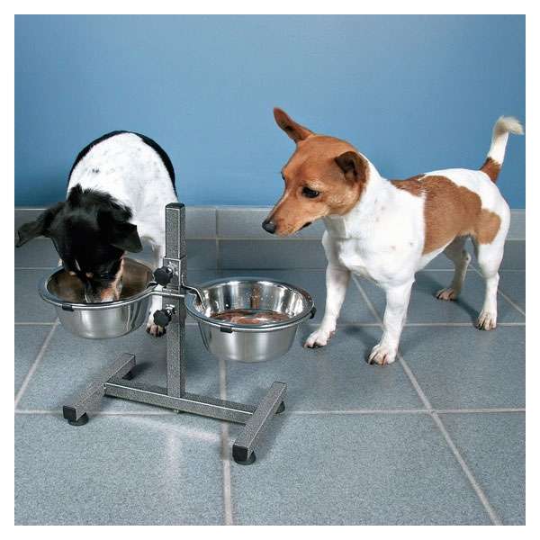 Trixie Hundebar mit Edelstahlnäpfen - 2 x 1