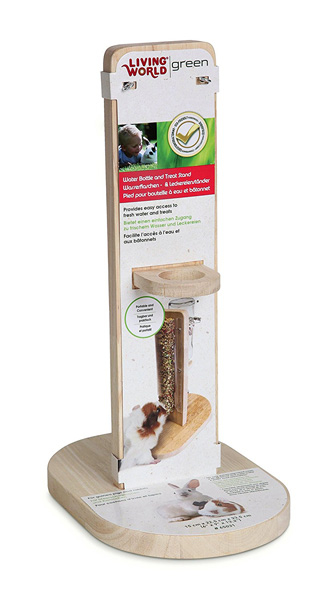 Hagen LivingWorld Green Kombiständer für Flasche + Knabberstange Mittelgroß