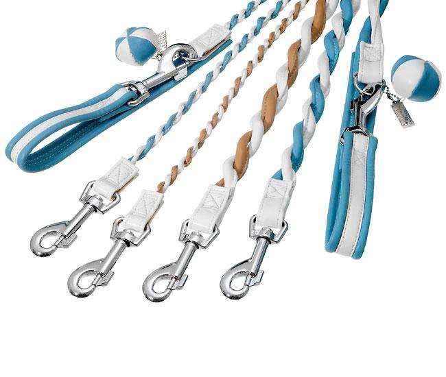 Karlie COTTAGE LINE Führleine - Blau-Weiß 10 mm